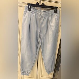 Zara woman’s Light blue faux leather Joggers